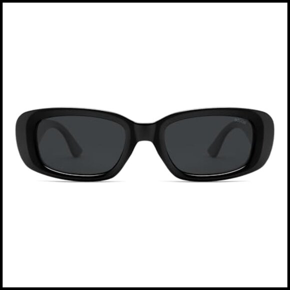 Retro Rectangle Polarized Sunglasses UV Protection Plastic Frame main image 4